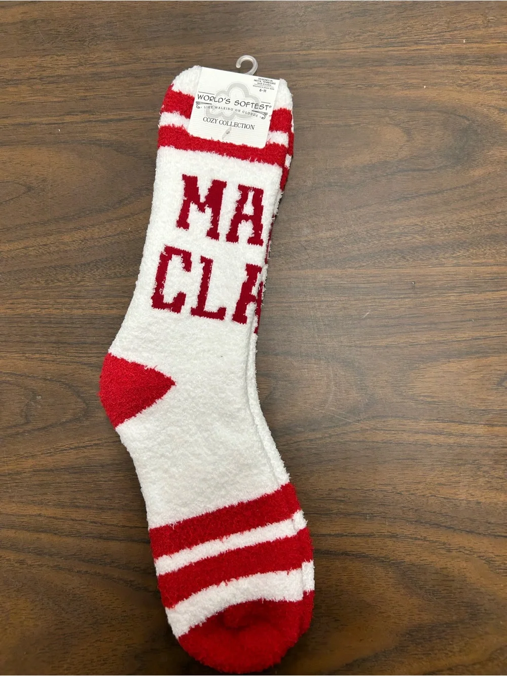 New World’s Softest Mama Claus Cozy Red & White Unisex Fuzzy